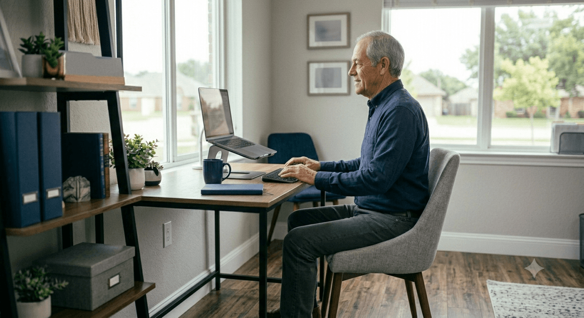 Proper ergonomic desk posture to prevent lower back pain